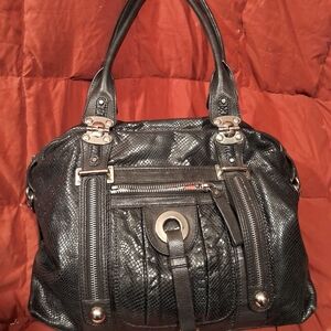 Chic Black Leather Satchel